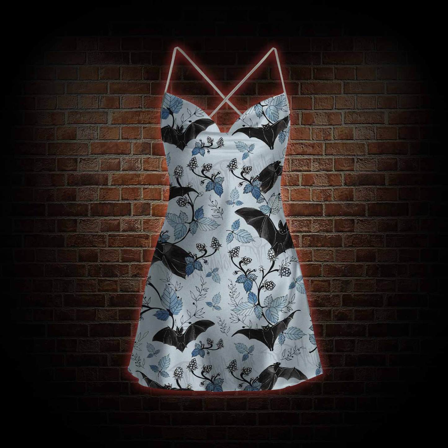 Flying Bats Cowl Neck Slip Dress