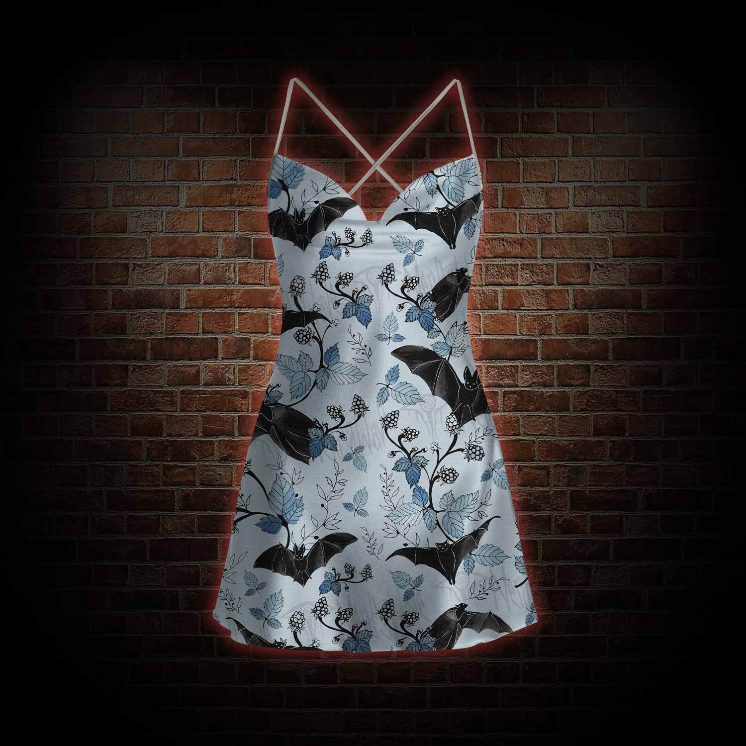 Flying Bats Cowl Neck Slip Dress