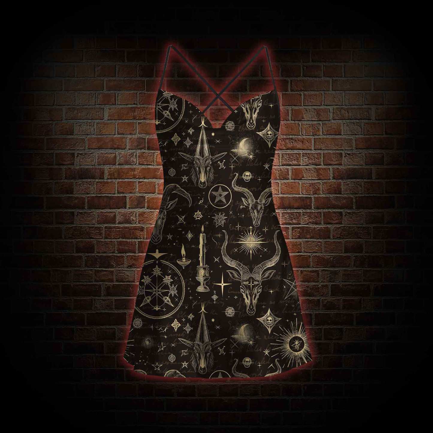 Baphomet Cowl Neck Slip Dress