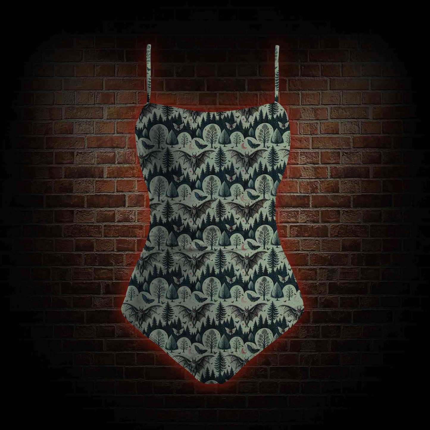 Home of the Mothman Slim-Strap Swimsuit