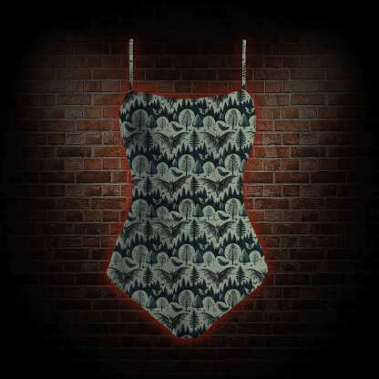 Home of the Mothman Slim-Strap Swimsuit
