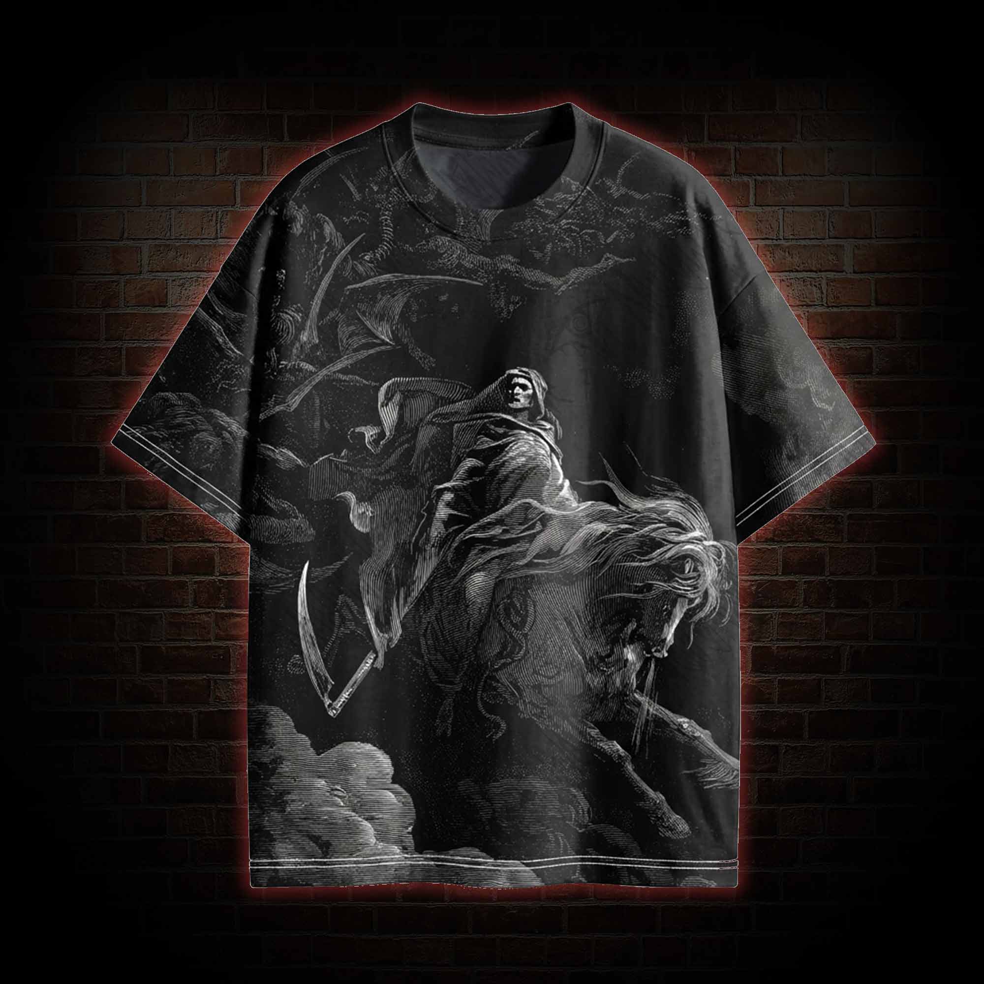 Death on the Pale Horse Vintage Graphic T-shirt
