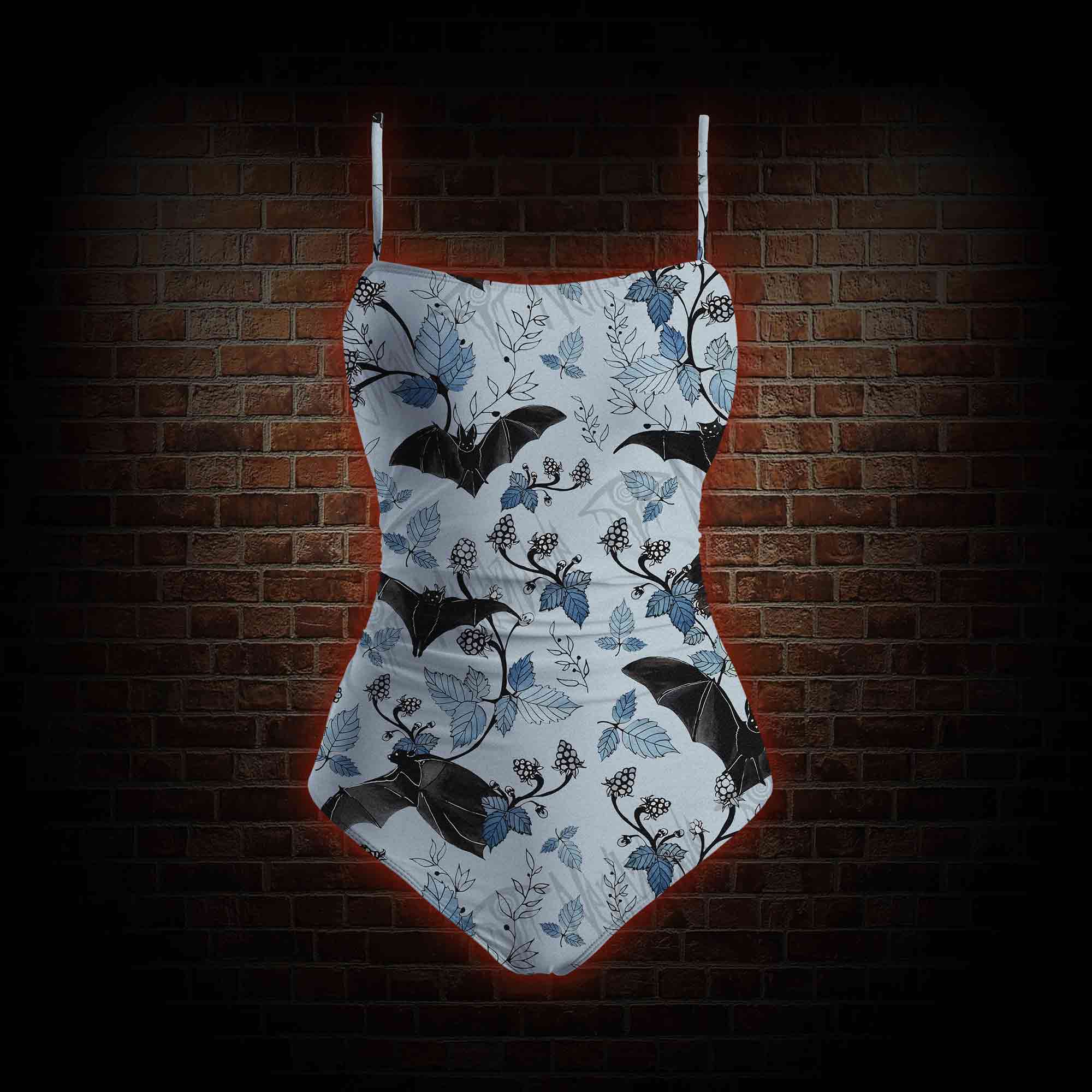 Flying Bats Slim-Strap Swimsuit