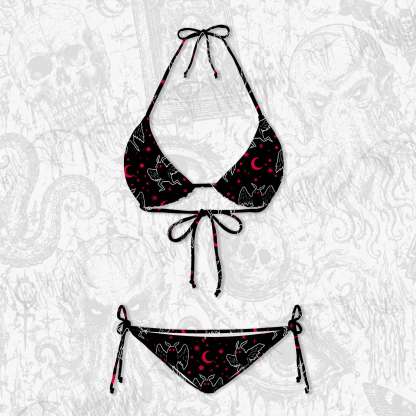 Mothman Night Women's Adjustable Tie-Strap Bikini
