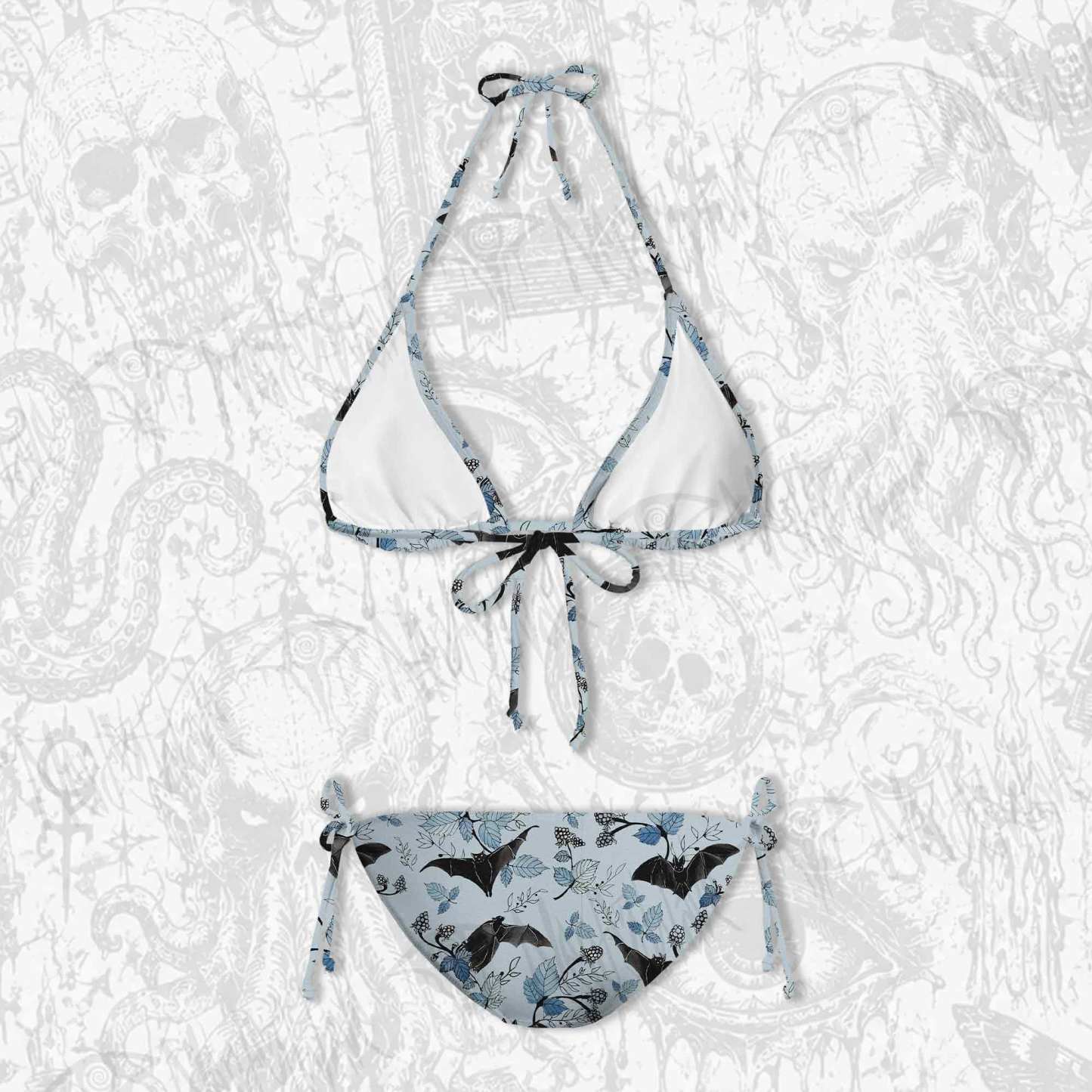 Flying Bats Women's Adjustable Tie-Strap Bikini