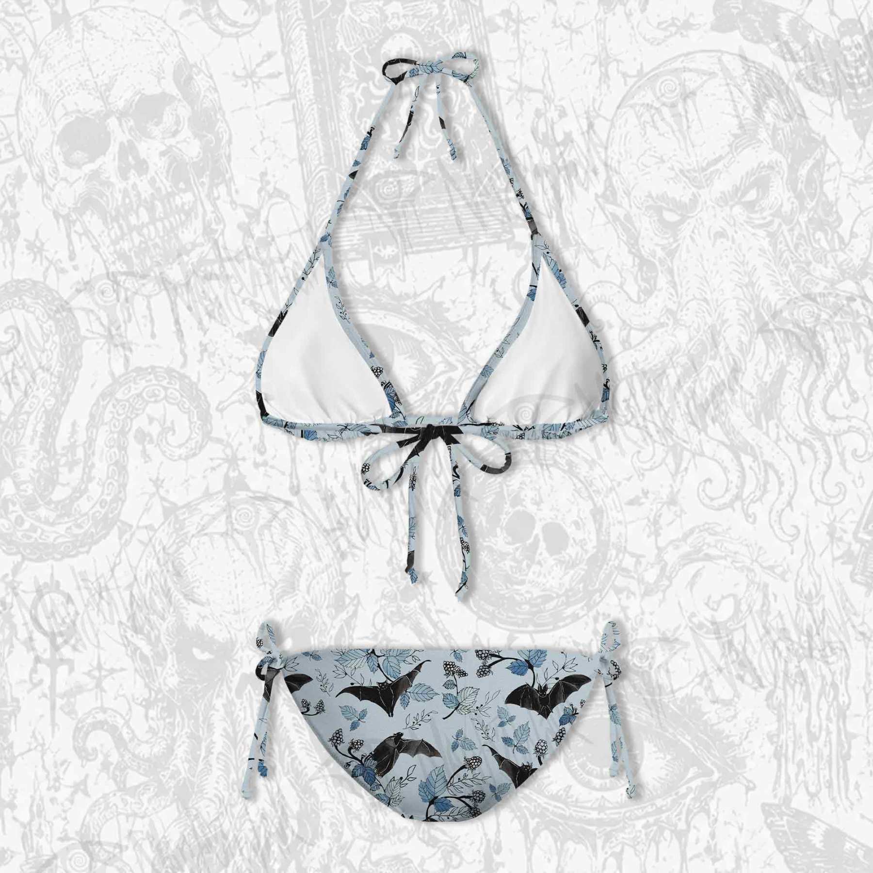 Flying Bats Women's Adjustable Tie-Strap Bikini