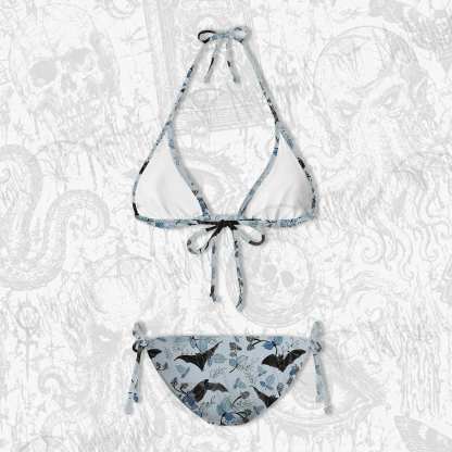 Flying Bats Women's Adjustable Tie-Strap Bikini