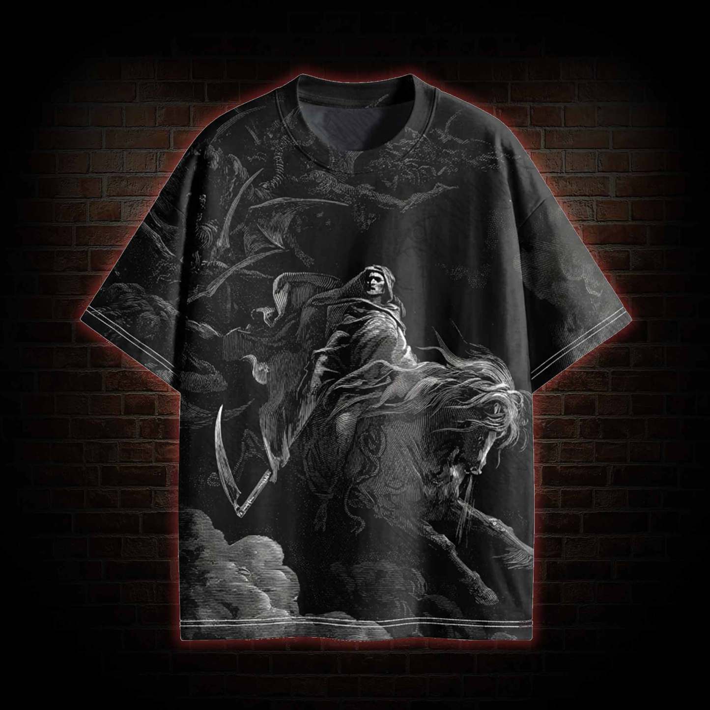 Death on the Pale Horse Vintage Graphic T-shirt