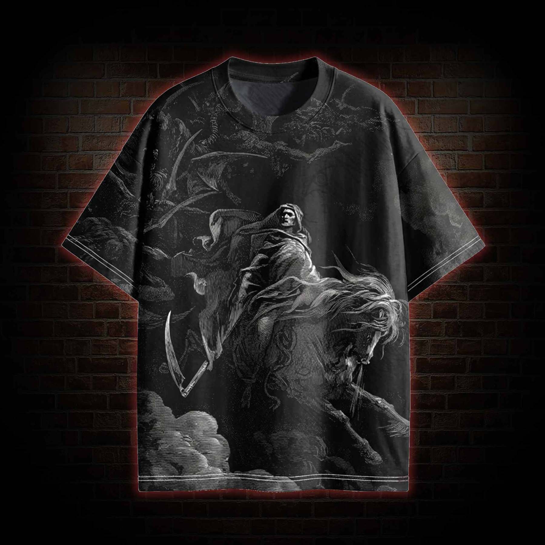 Death on the Pale Horse Vintage Graphic T-shirt