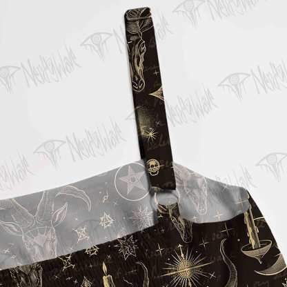 Baphomet Spaghetti Strap Long Dress