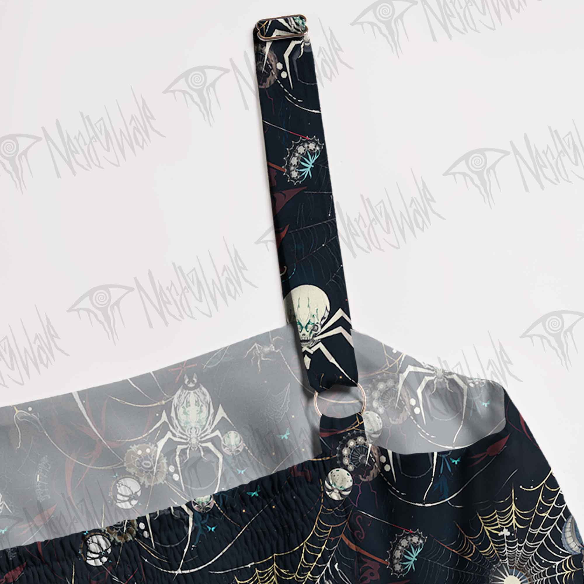 Shadowy Spiders Spaghetti Strap Long Dress