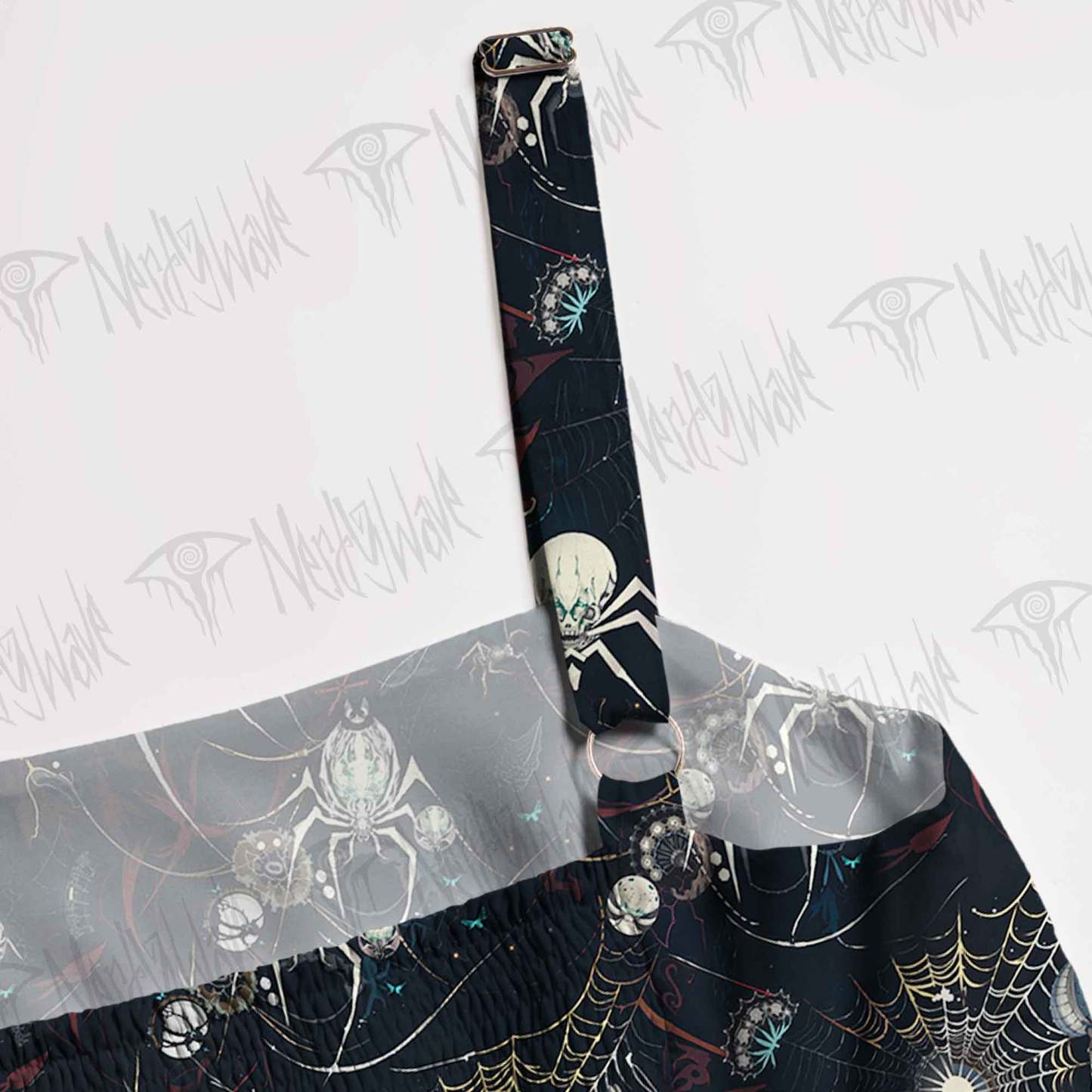 Shadowy Spiders Spaghetti Strap Long Dress