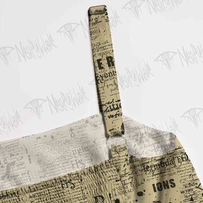Alien Newspaper Spaghetti Strap Long Dress