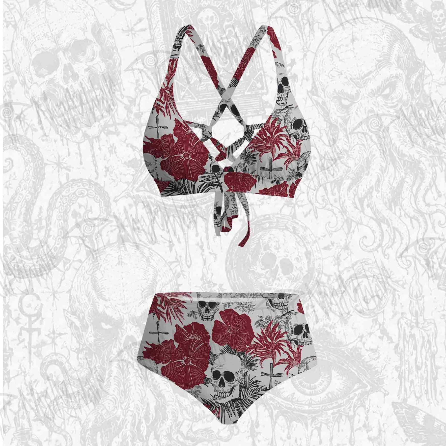 Poppy and Skull Bikini Set 