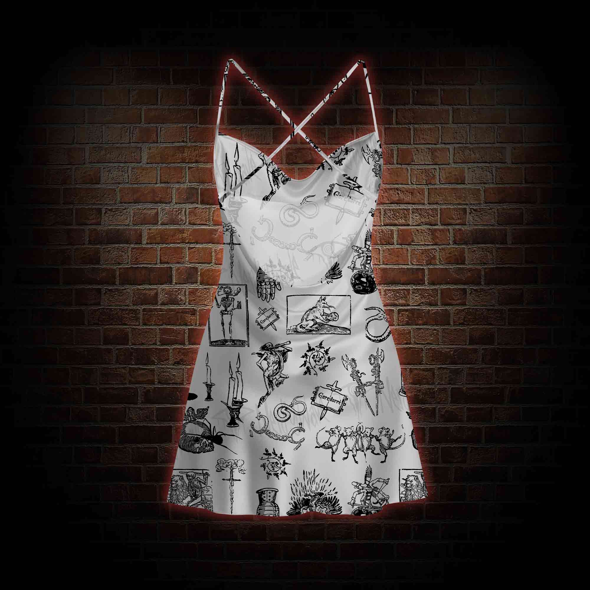 Weird Middle Ages Cowl Neck Slip Dress