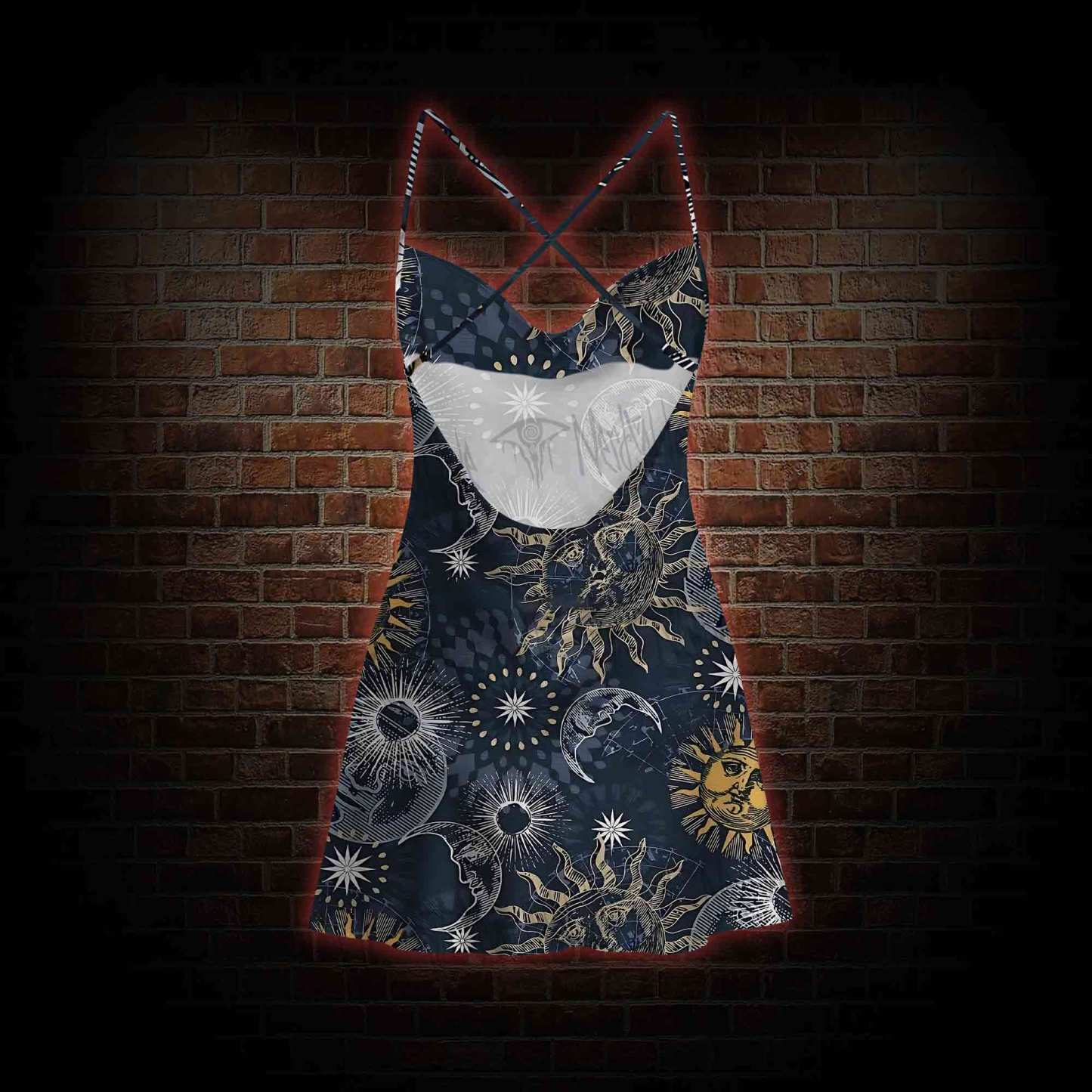 Astrology Cowl Neck Slip Dress