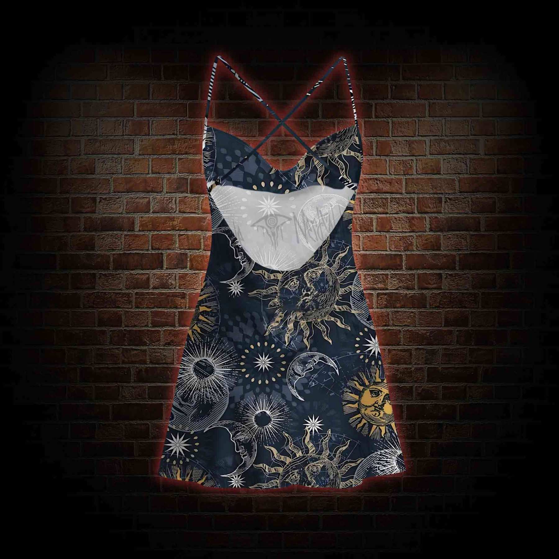 Astrology Cowl Neck Slip Dress