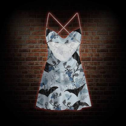 Flying Bats Cowl Neck Slip Dress