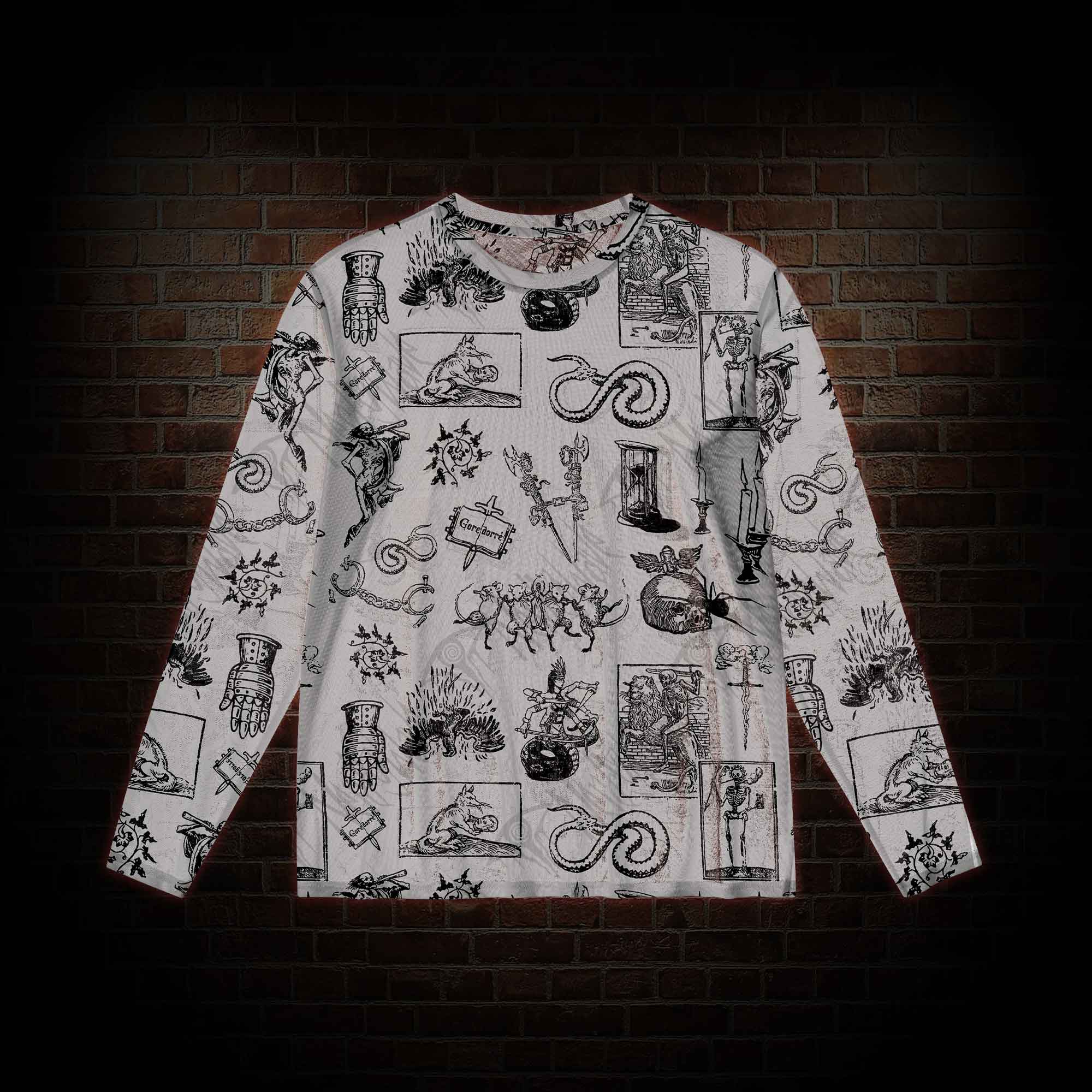 Weird Middle Ages Mesh Long Sleeve Top