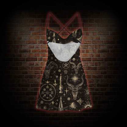 Baphomet Cowl Neck Slip Dress