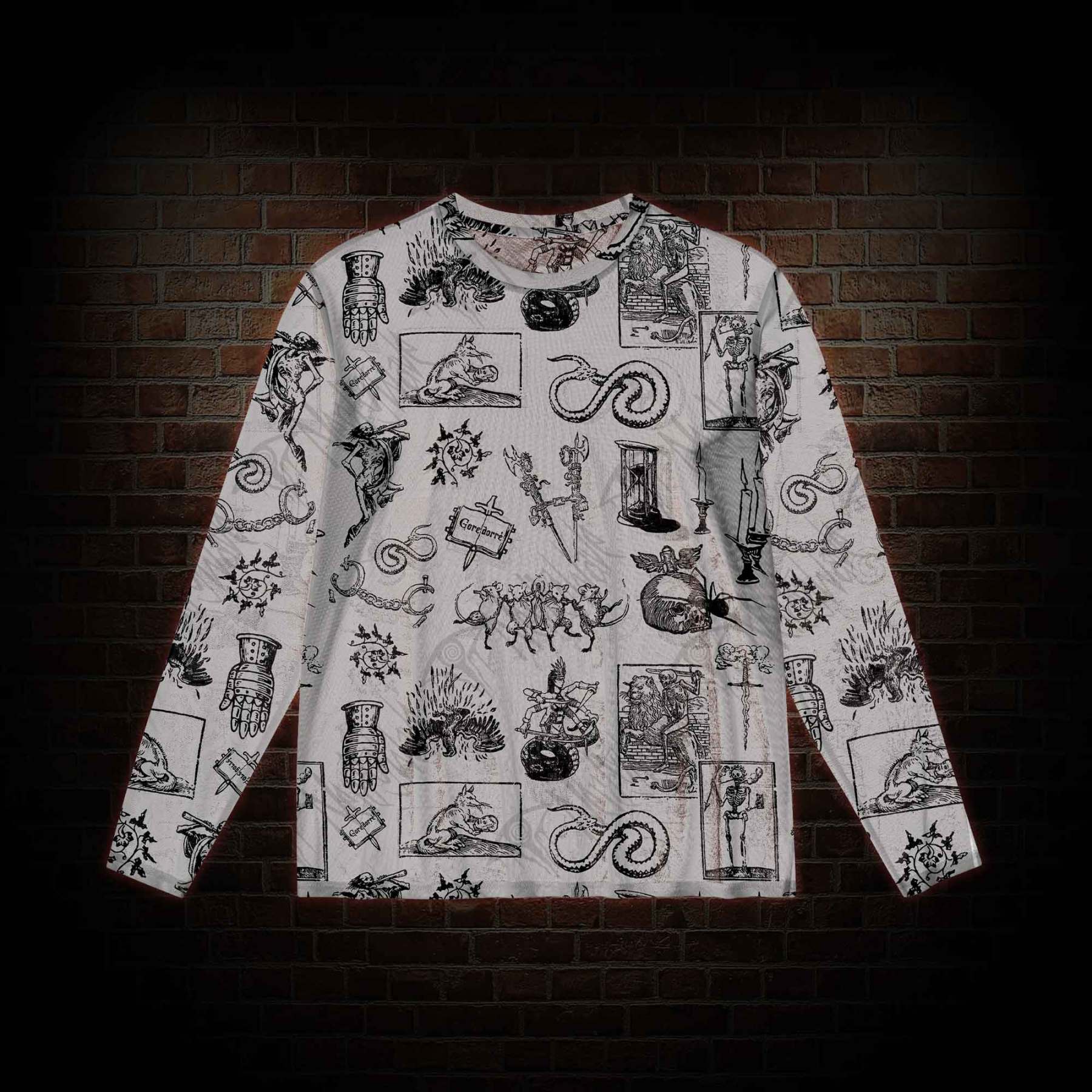 Weird Middle Ages Mesh Long Sleeve Top