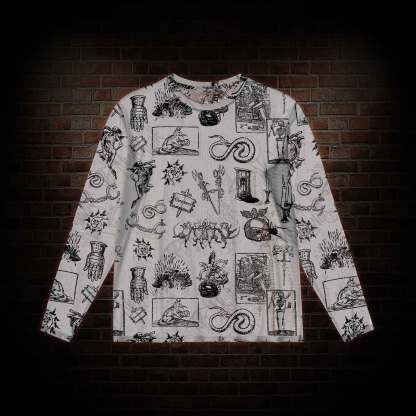 Weird Middle Ages Mesh Long Sleeve Top