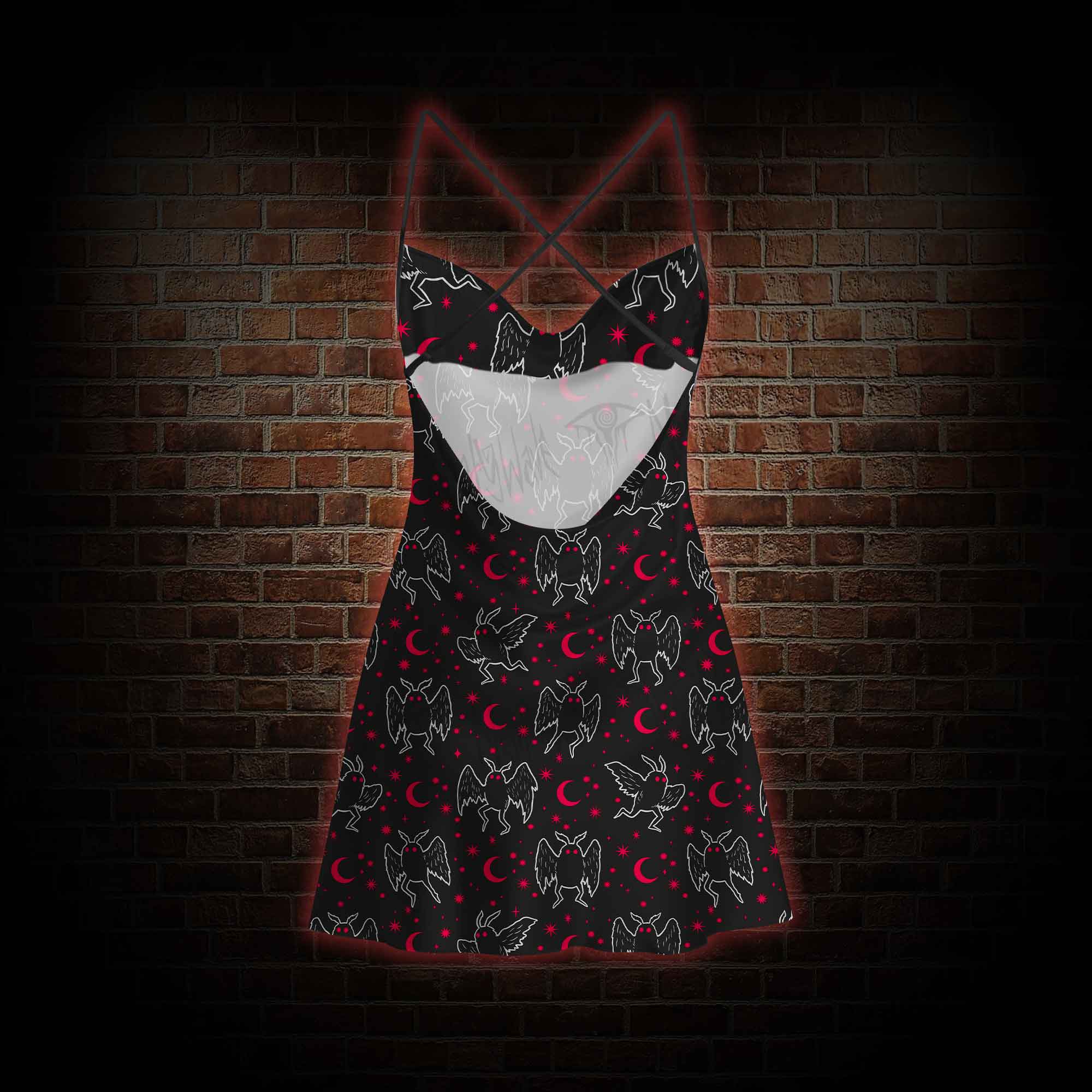 Mothman Night Cowl Neck Slip Dress