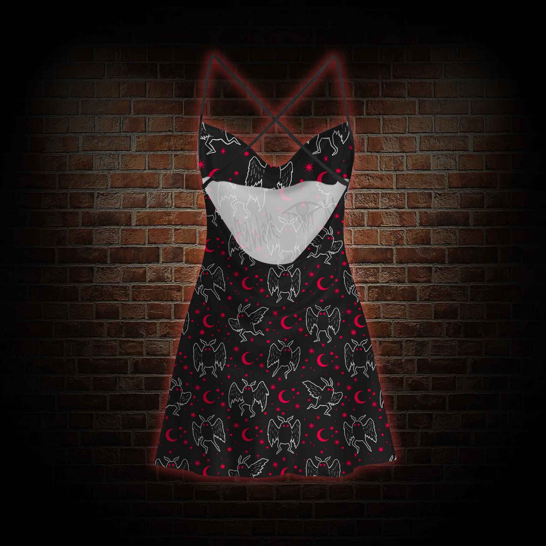 Mothman Night Cowl Neck Slip Dress