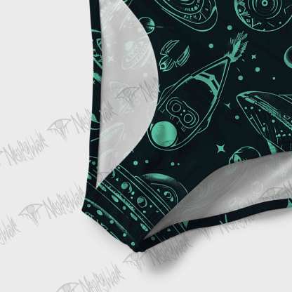 Outer Space Slim-Strap Swimsuit