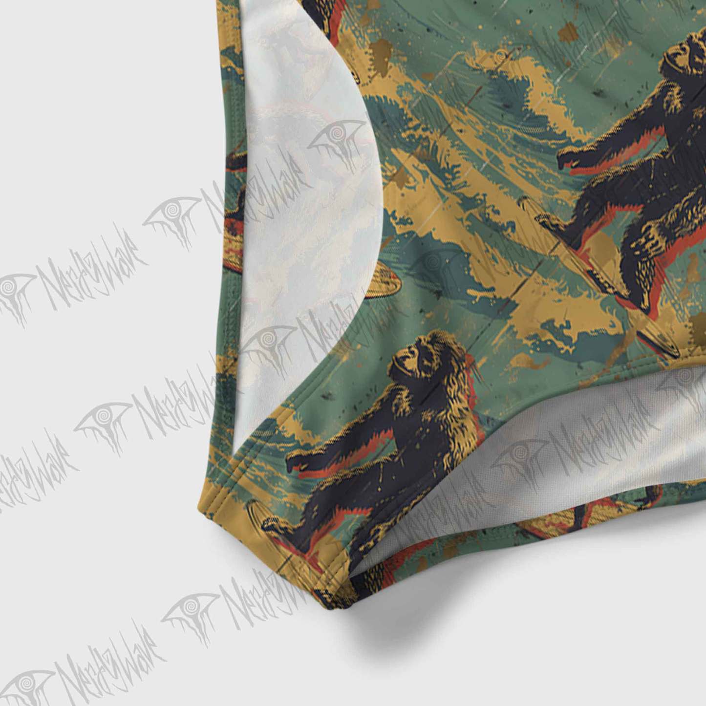 Bigfoot Surfing Slim-Strap Swimsuit