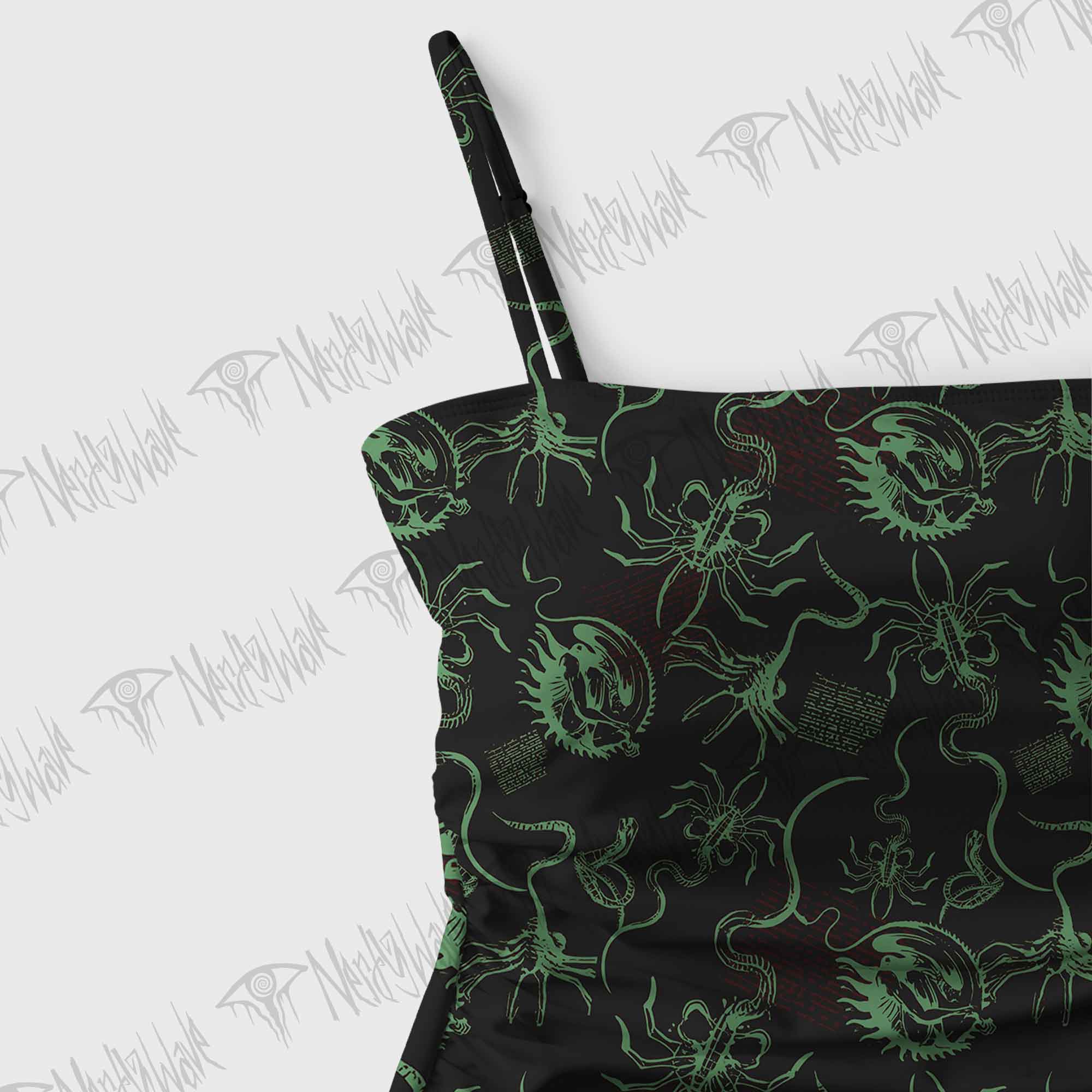 Alien Delivery Guy Slim-Strap Swimsuit