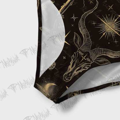 Baphomet Slim-Strap Swimsuit