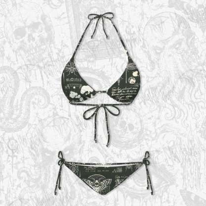 Retro Insects Women's Adjustable Tie-Strap Bikini