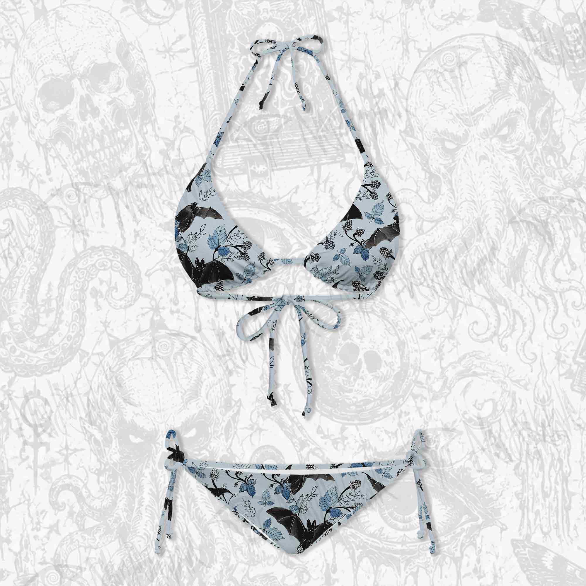 Flying Bats Women's Adjustable Tie-Strap Bikini