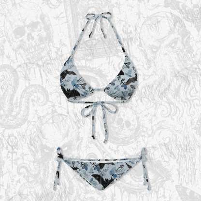 Flying Bats Women's Adjustable Tie-Strap Bikini