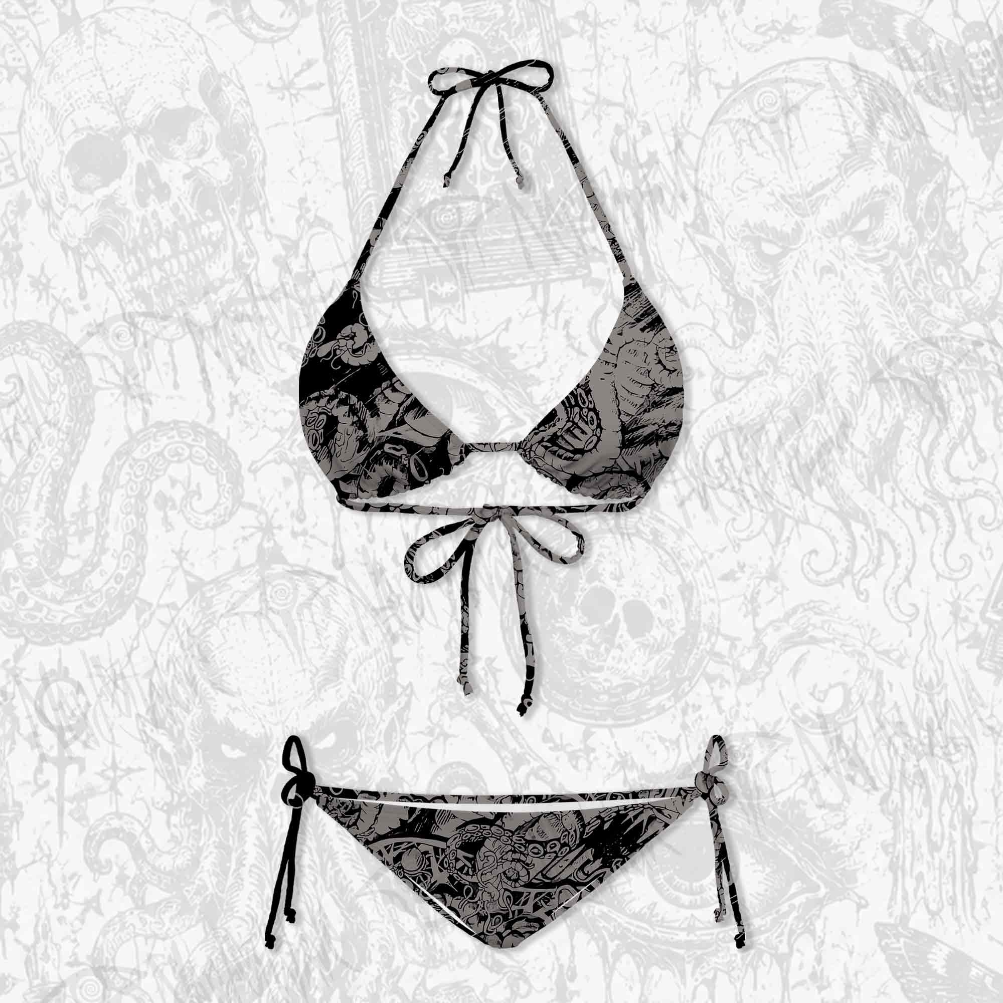 Cthulhu Mythos Women's Adjustable Tie-Strap Bikini