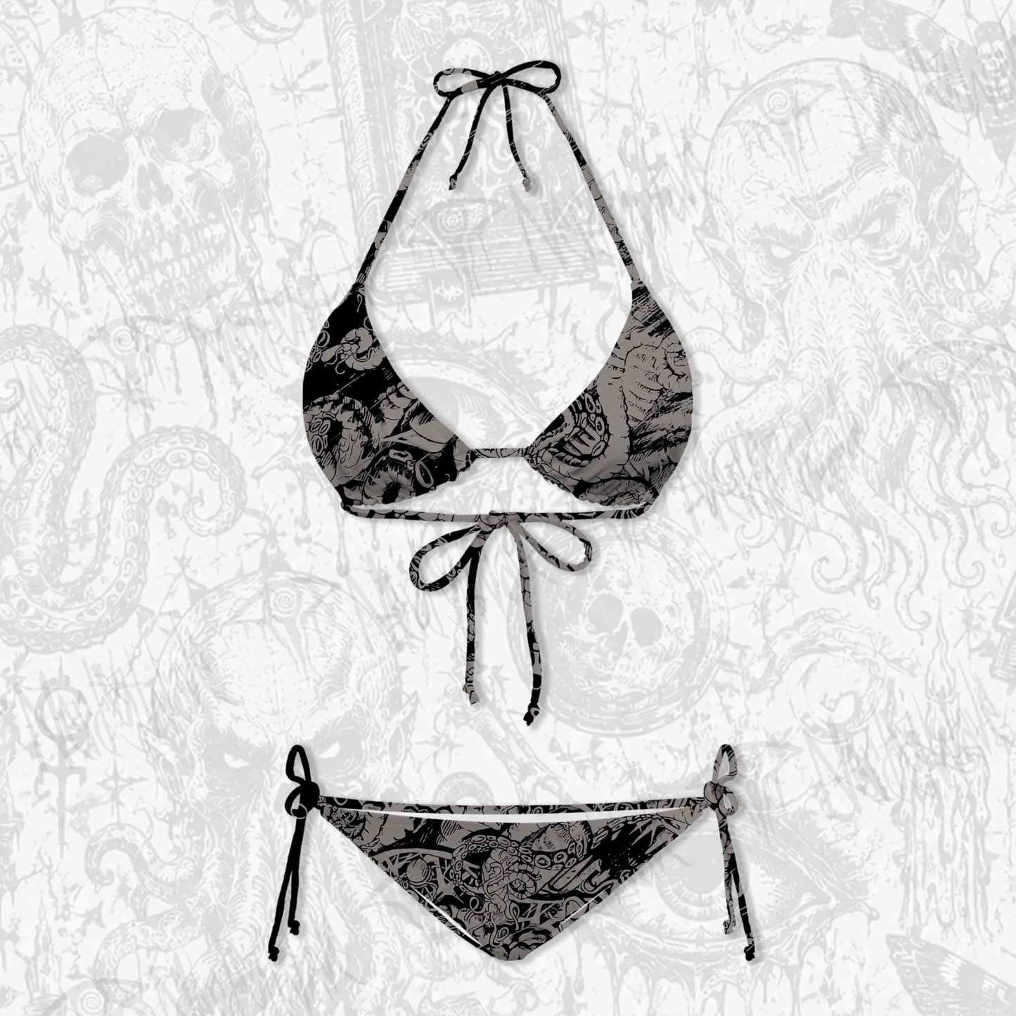Cthulhu Mythos Women's Adjustable Tie-Strap Bikini