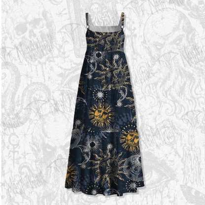 Astrology Spaghetti Strap Long Dress