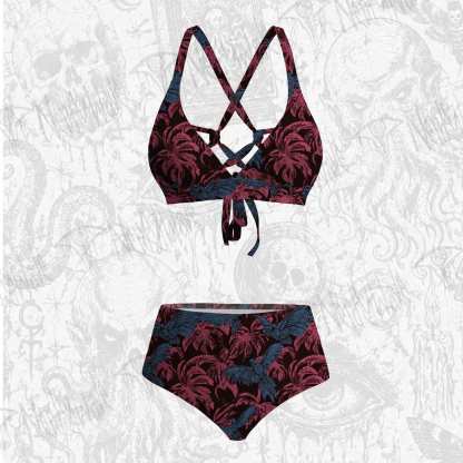 Crows Fly among the Palm Trees Bikini Set