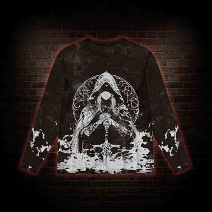 Finger Maiden Mesh Long Sleeve Top