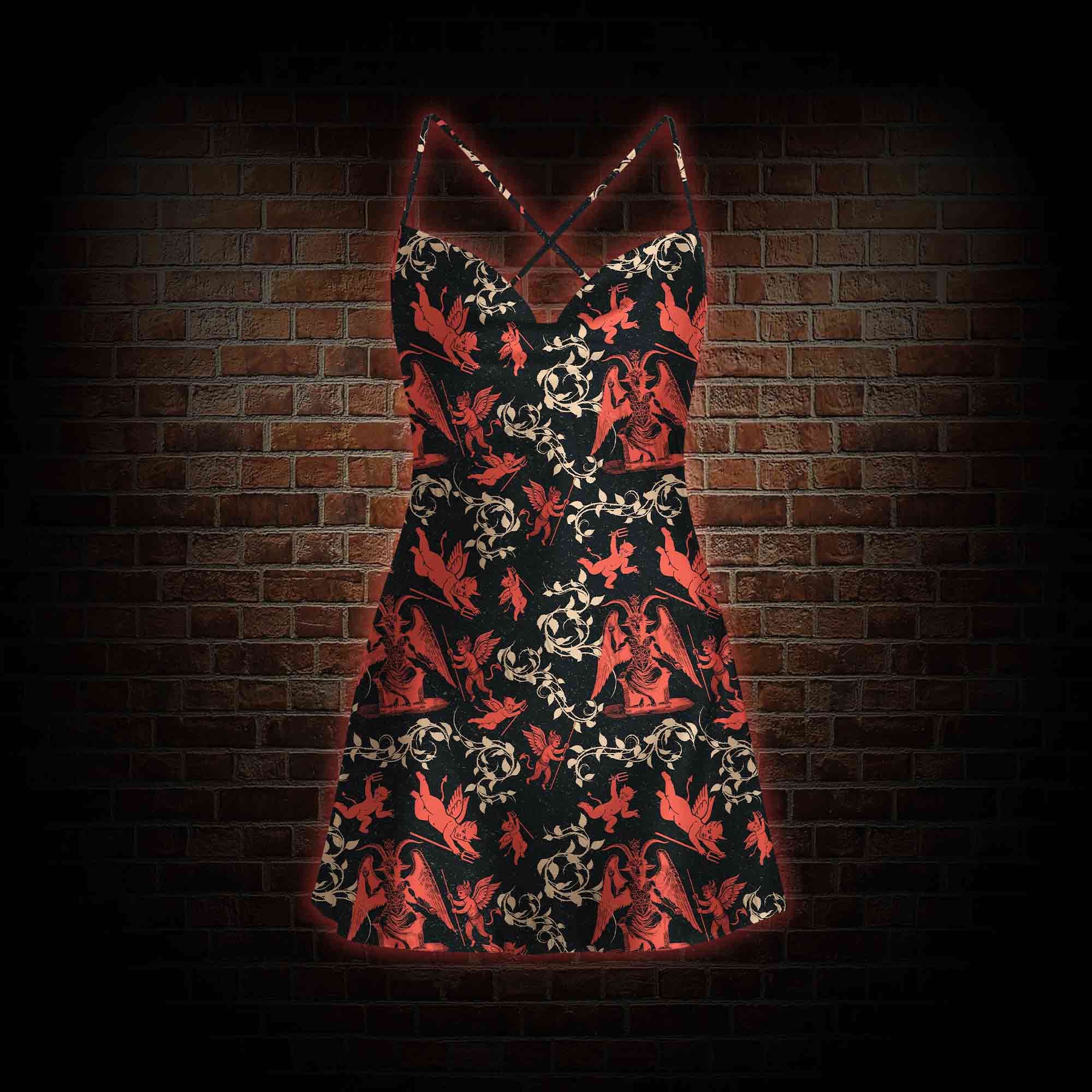 Devil Cowl Neck Slip Dress