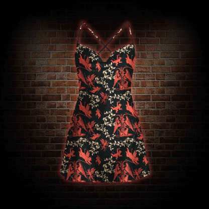 Devil Cowl Neck Slip Dress