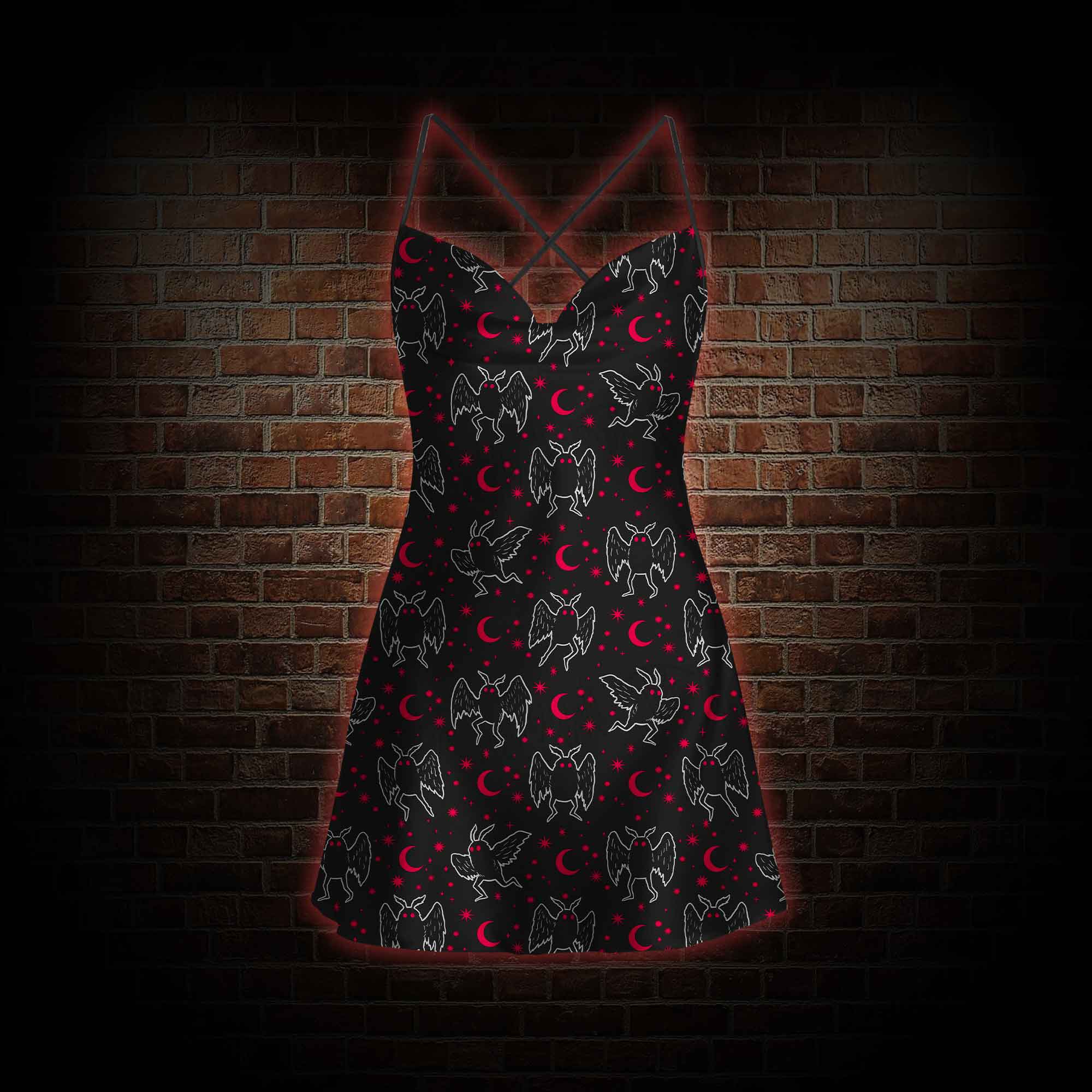 Mothman Night Cowl Neck Slip Dress