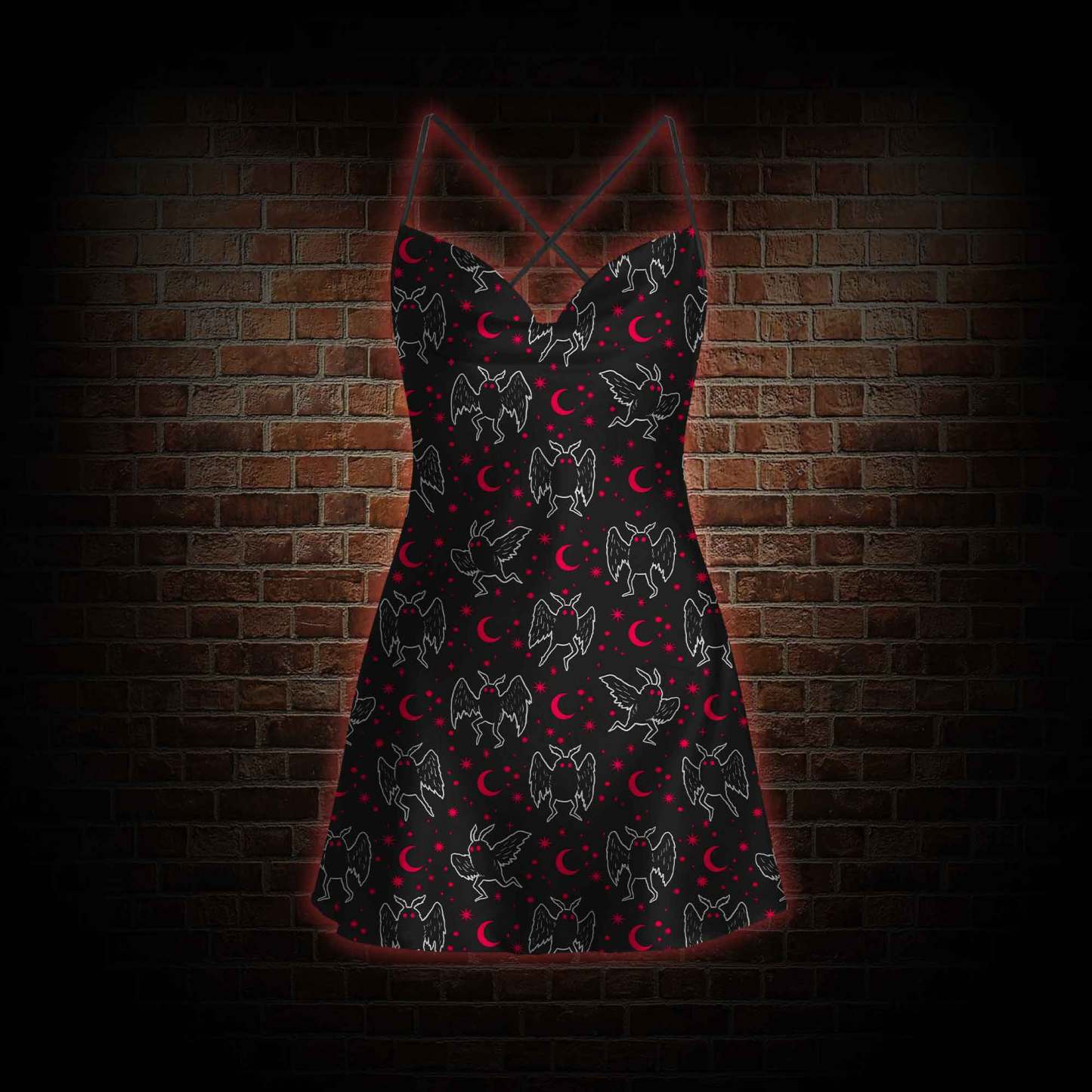 Mothman Night Cowl Neck Slip Dress