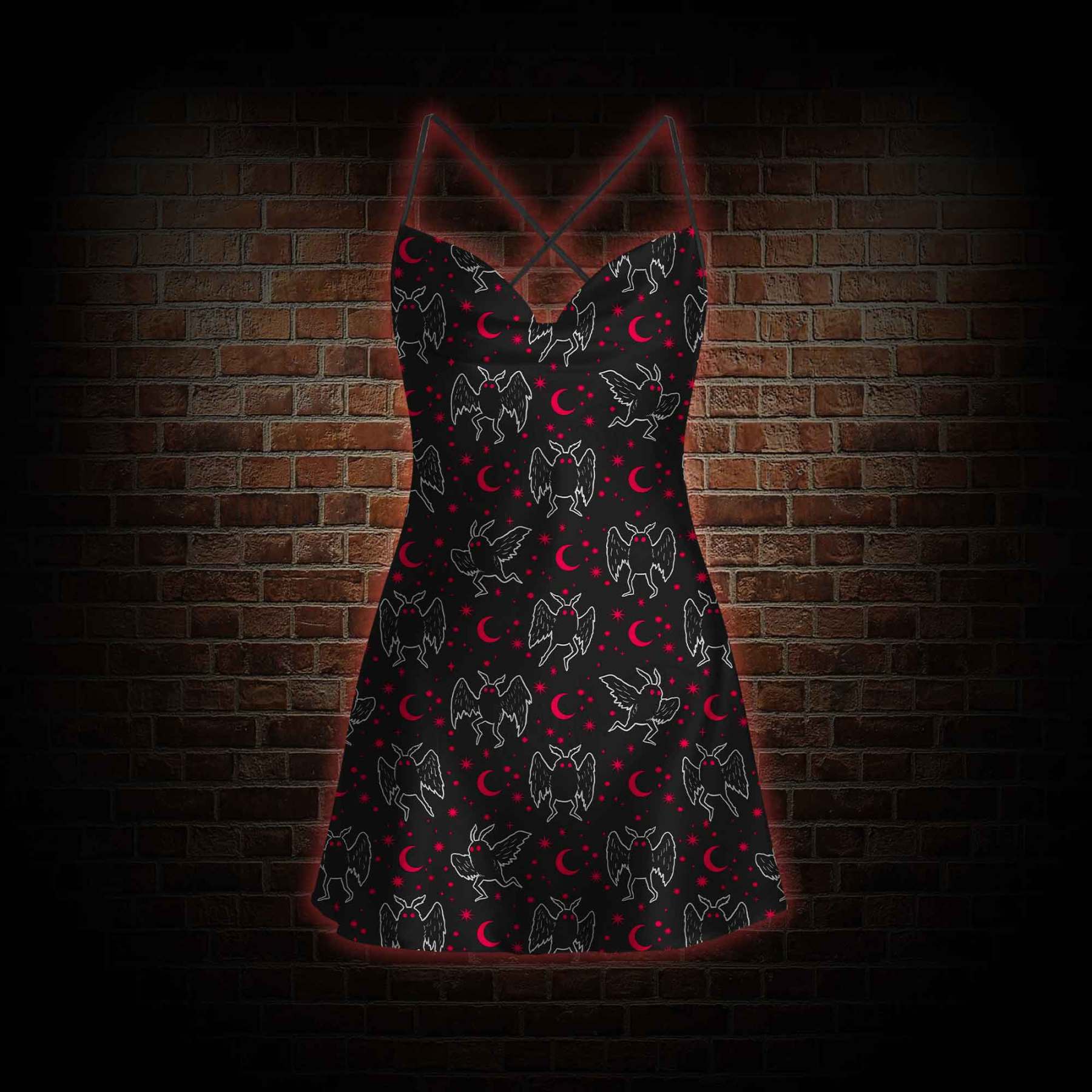 Mothman Night Cowl Neck Slip Dress