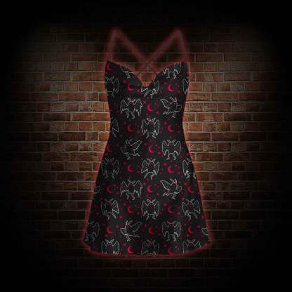 Mothman Night Cowl Neck Slip Dress