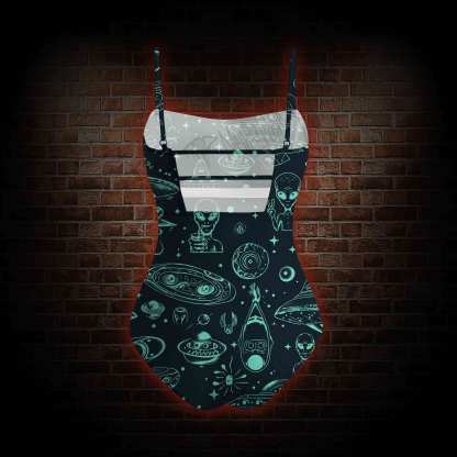 Outer Space Slim-Strap Swimsuit