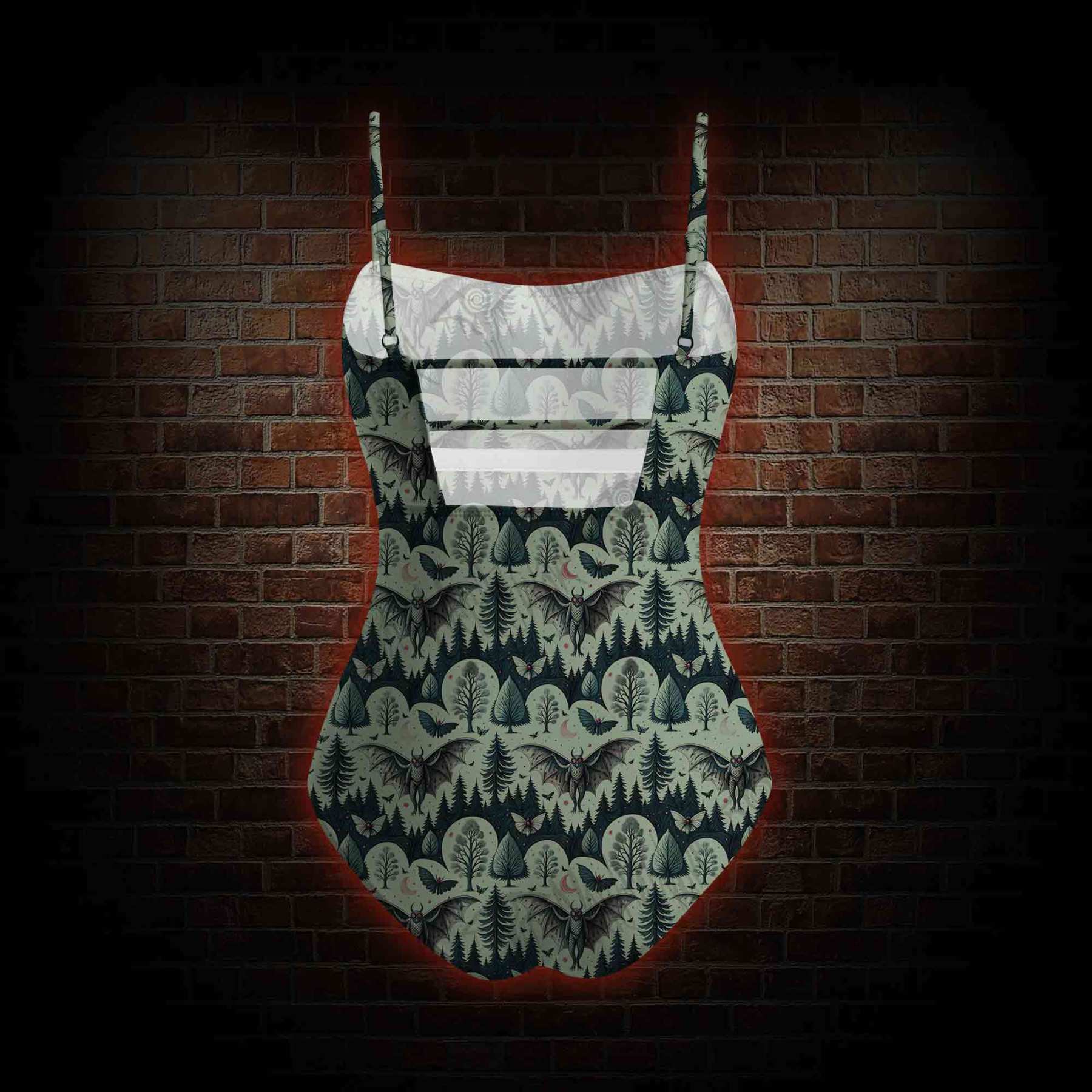 Home of the Mothman Slim-Strap Swimsuit