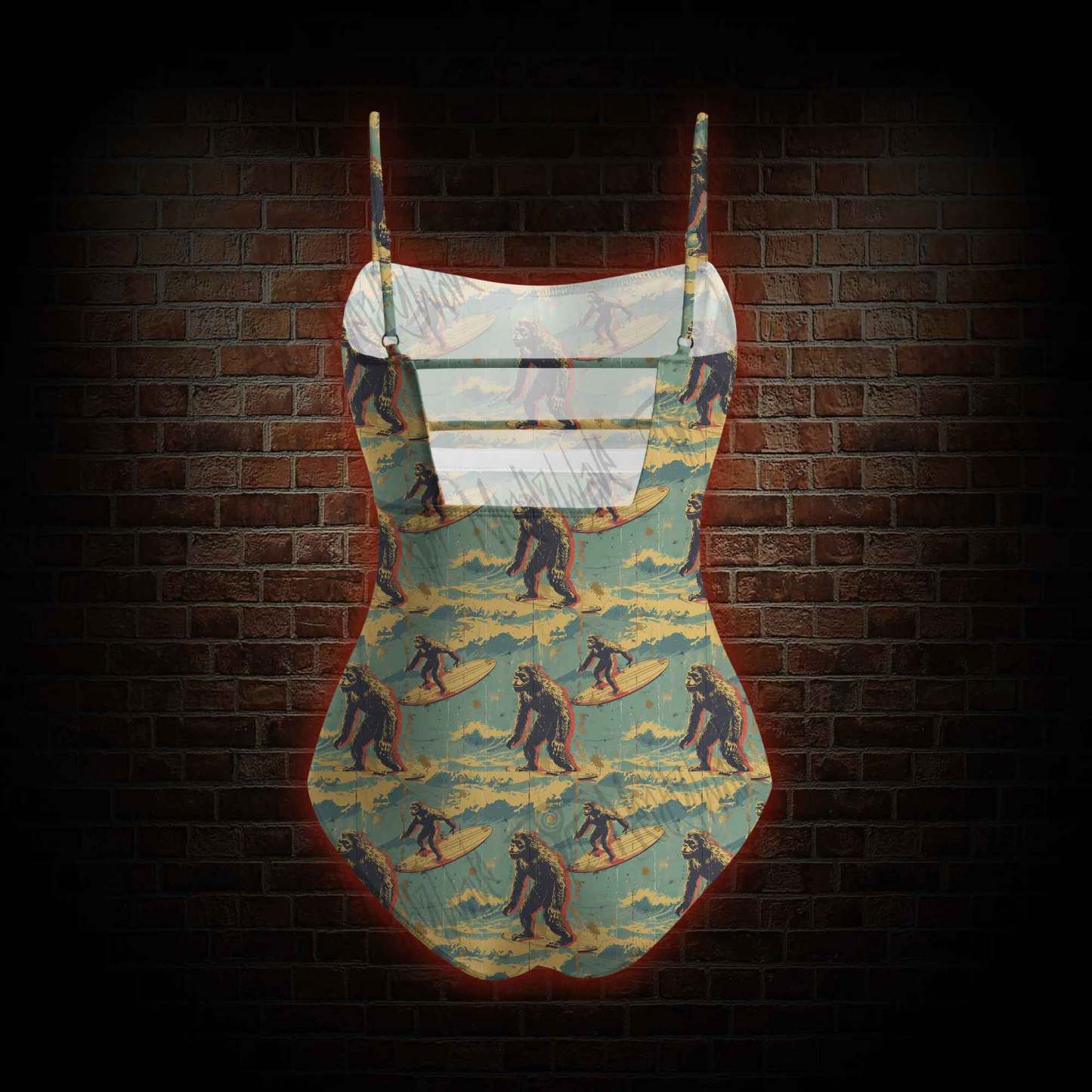Bigfoot Surfing Slim-Strap Swimsuit