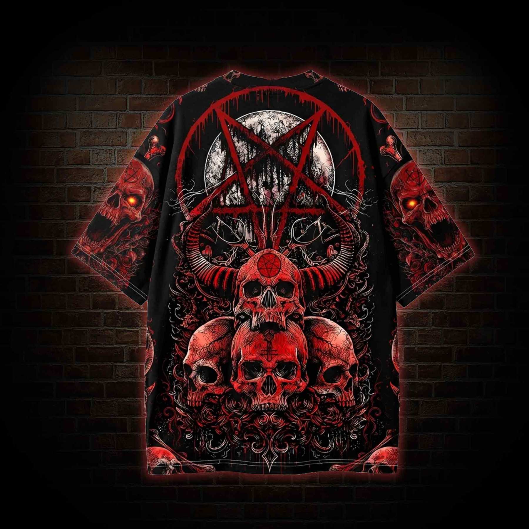 Satanic Vintage Graphic T-shirt